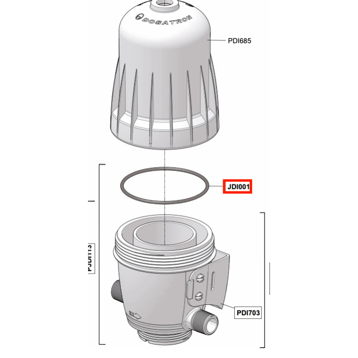 Uszczelka pokrywy dozownika Dosatron (JDI001)