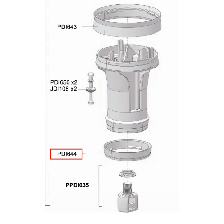 Dolny rękaw tłoka (PDI644)