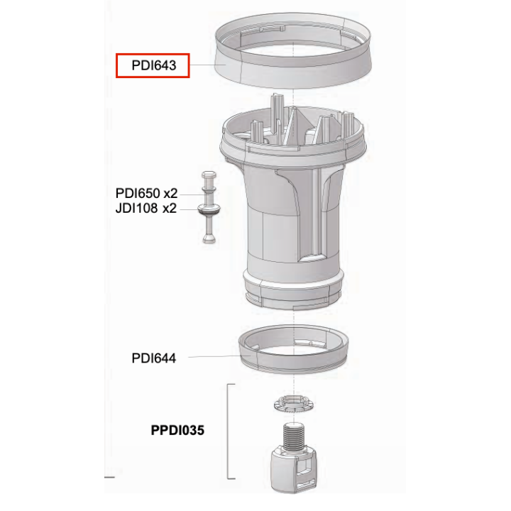 Górny rękaw tłoka (PDI643)