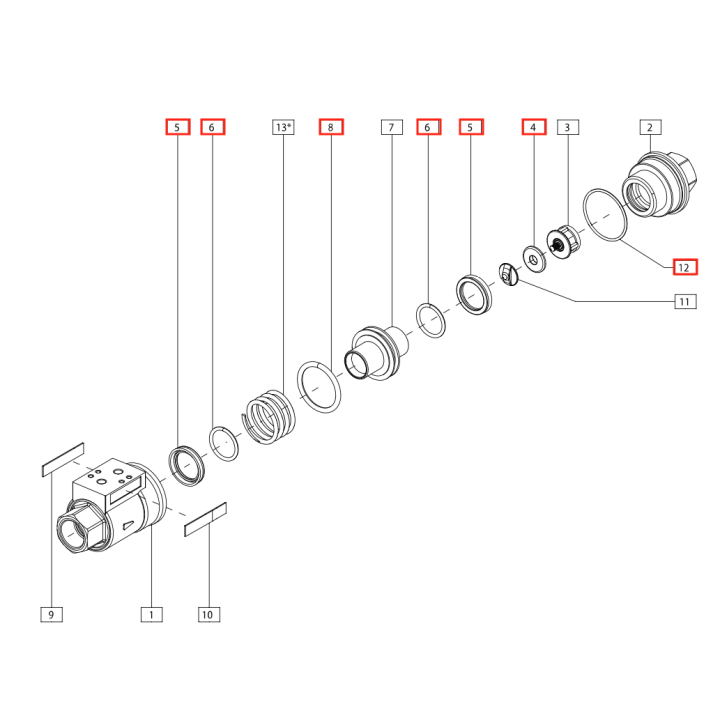 Zestaw naprawczy do zaworu pneumatycznego VIP G3/8