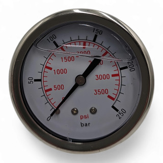 Manometr glicerynowy fi 63 250bar 1/4" GZ T