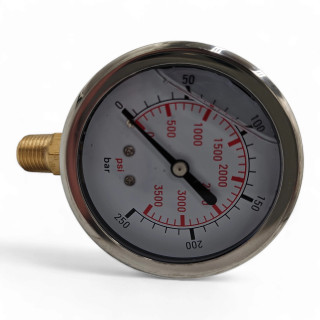 Manometr glicerynowy fi 63 250bar 1/4" GZ R